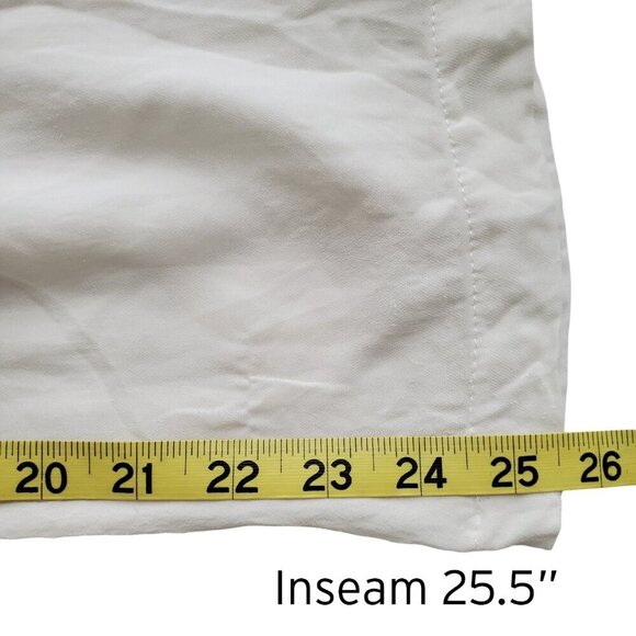 Charlie by Matthew Zink 100% Silk Drawstring Wide Leg Pants Cream Color Size S - Picture 11 of 16